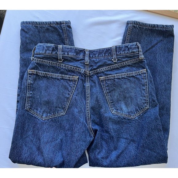 VTG 90s Lands End Womens 16 Blanket Lined Flannel Relaxed Baggy Jeans USA 32x28 - Picture 9 of 15